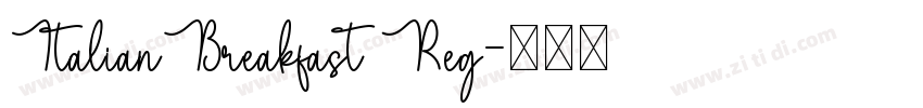 ItalianBreakfast Reg字体转换